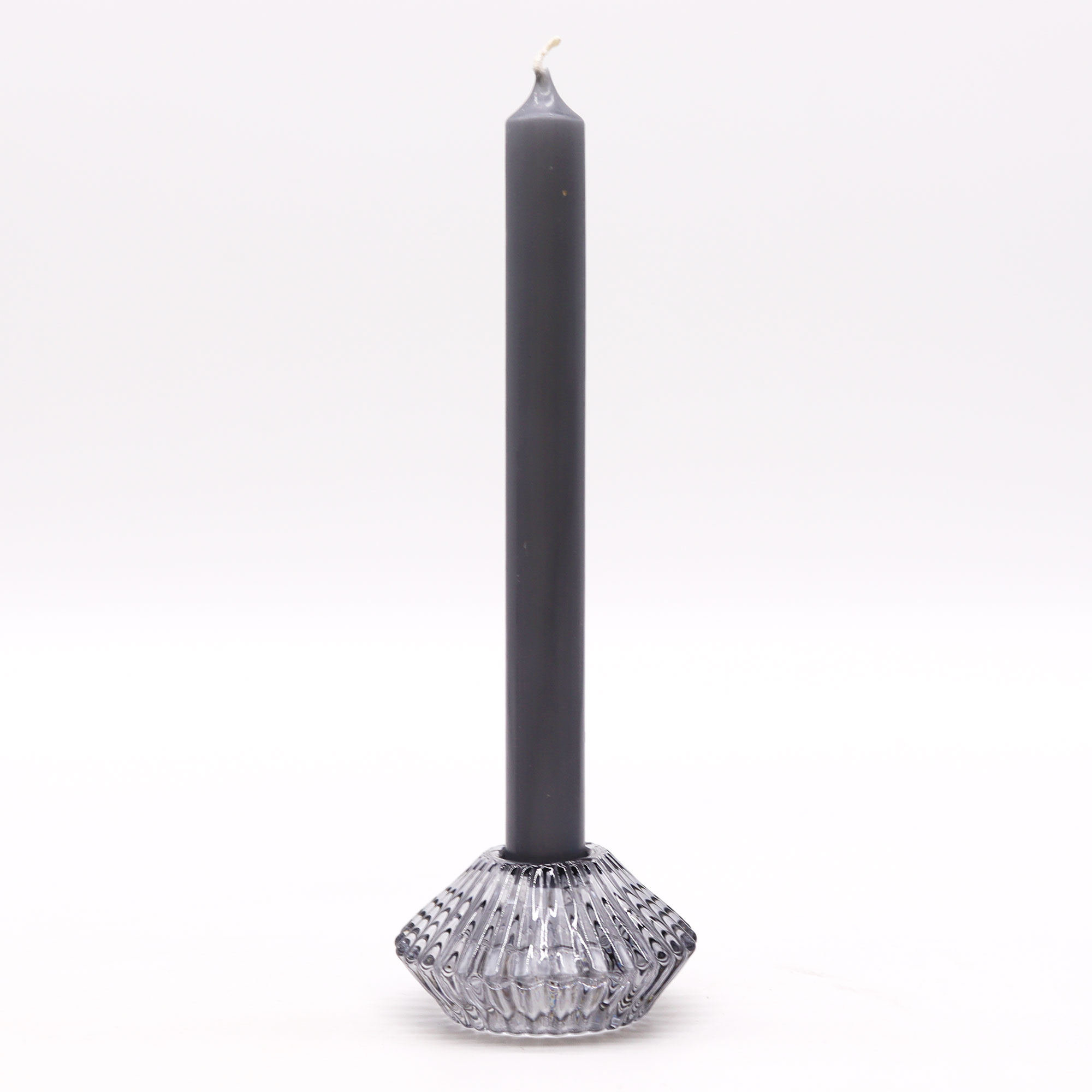 Flower Flip Dinner Candle / Tealight Holder - Midnight Grey